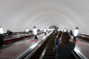モスクワ地下鉄エスカレーター / Moscow metro escalator / Станция метро Комсомольская